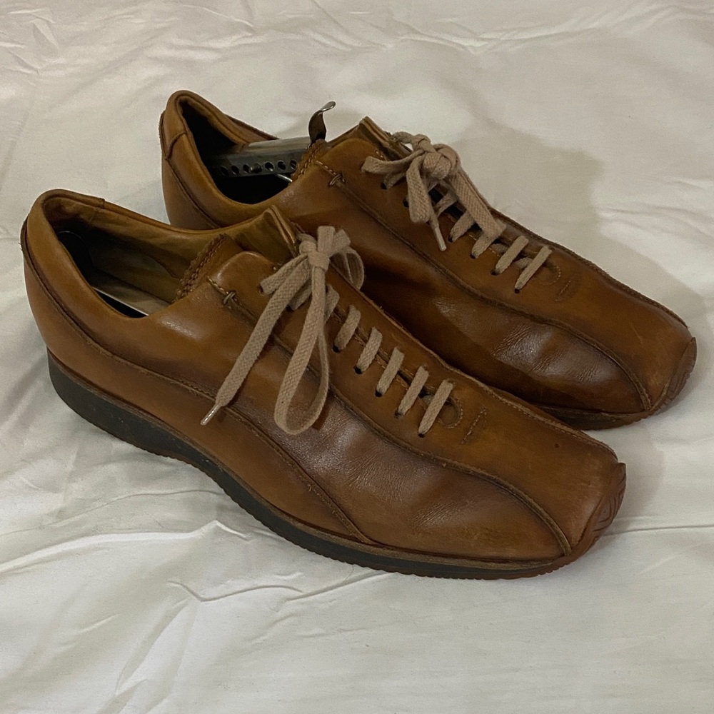 Hugo Boss Tan Leather Men's Oxfords